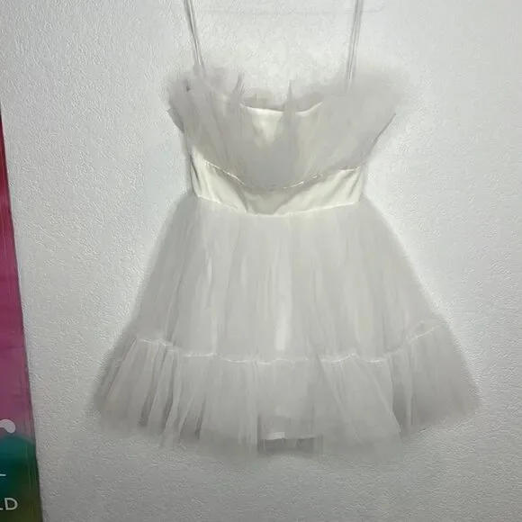 NWT Katie May ELLE Strapless Mini Dress IVORY Medium Revolve - Picture 2 of 14